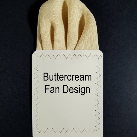 NEW - 100% Linen Men's Pre-Folded Pocket Square Insert - Light Yellow - Picture 5 of 5